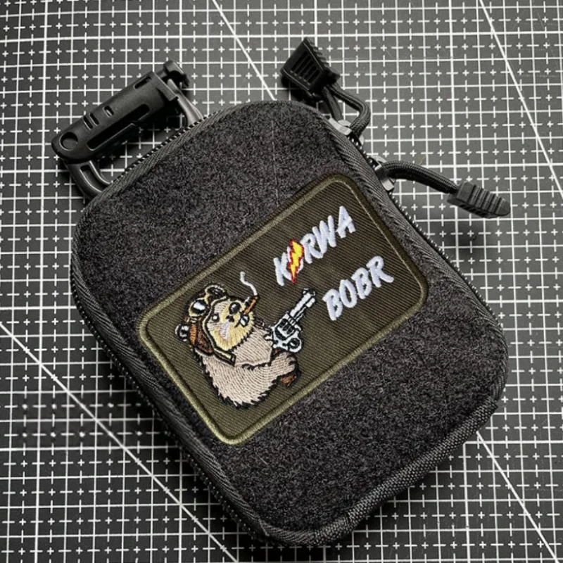 BOBR parche de ricino insignia de moral táctica bordado militar gancho y bucle mochila ropa accesorios decorativos pegatina brazalete - imagen 3