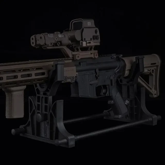 Soporte mural táctico para rifle y pistola – Armería y limpieza - imagen 4