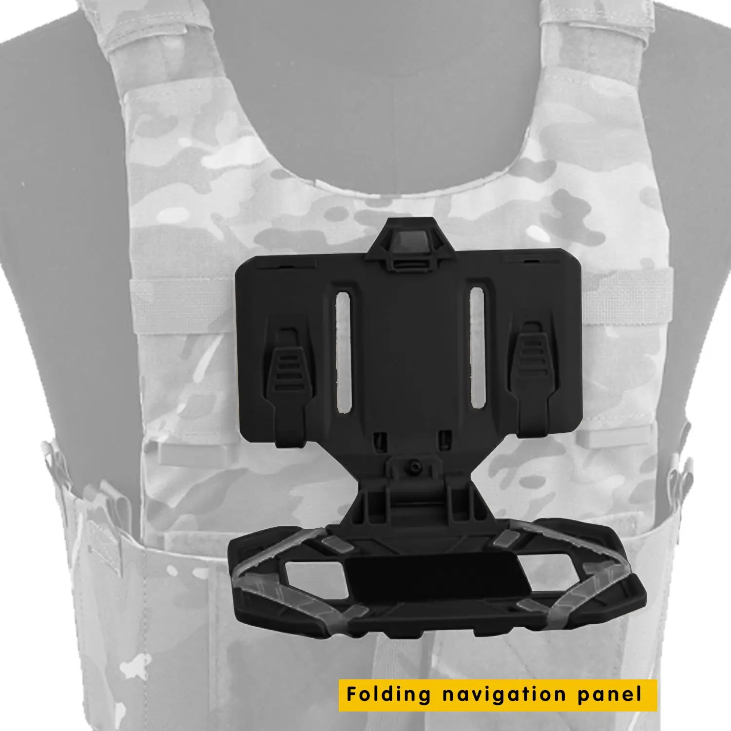Tablero de navegación plegable MOLLE táctico, chaleco militar Airsotf, funda para mapa, soporte de navegación, chaleco, soporte para teléfono, accesorio táctico - imagen 3