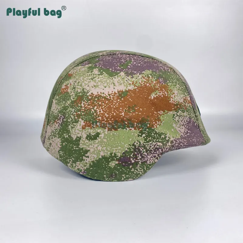 Funda de casco de camuflaje, bolsa juguetona, material de poliéster, cubierta de casco estilo camuflaje del desierto de la selva al aire libre, AQB75 - imagen 3