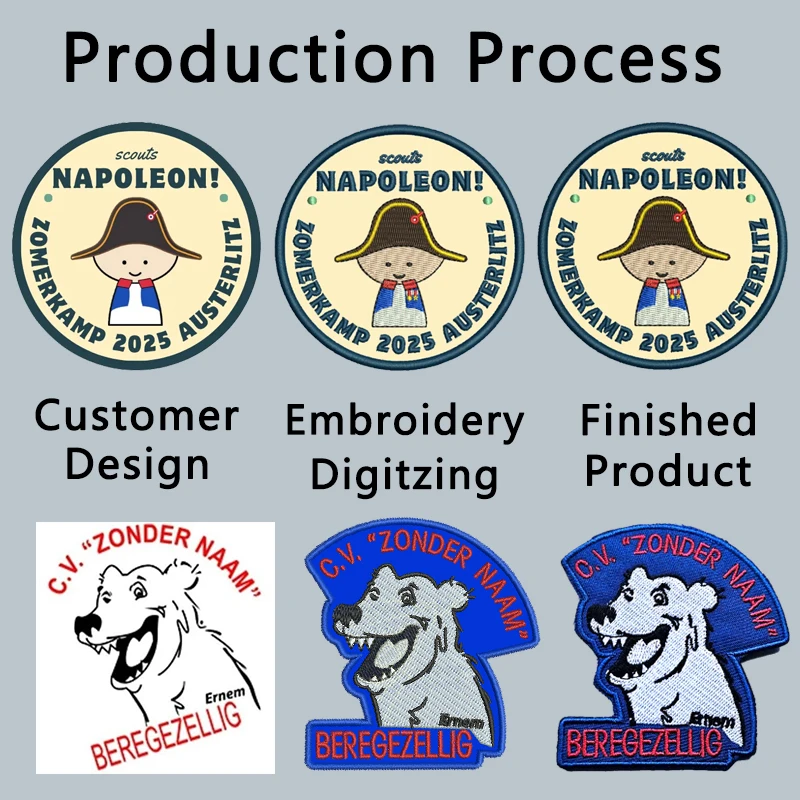 Custom Embroidery Patches for Clothing Customize Your Personalized Exclusive Logo/Name/Design Hook Look/Iron On Applique Clothes - imagen 3