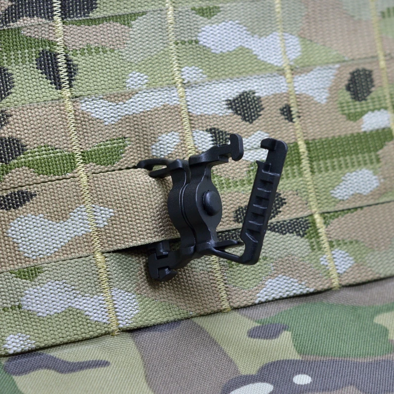 Clip táctico rápido de doble apertura para correas Molle
