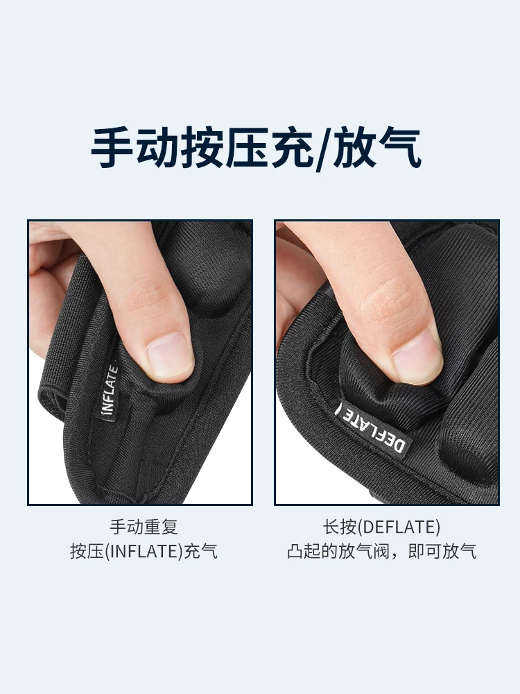 Mochila de descompresión 3D, cojín con hombrera para montañismo, bolsa resistente (inflarse por presionar) - imagen 4