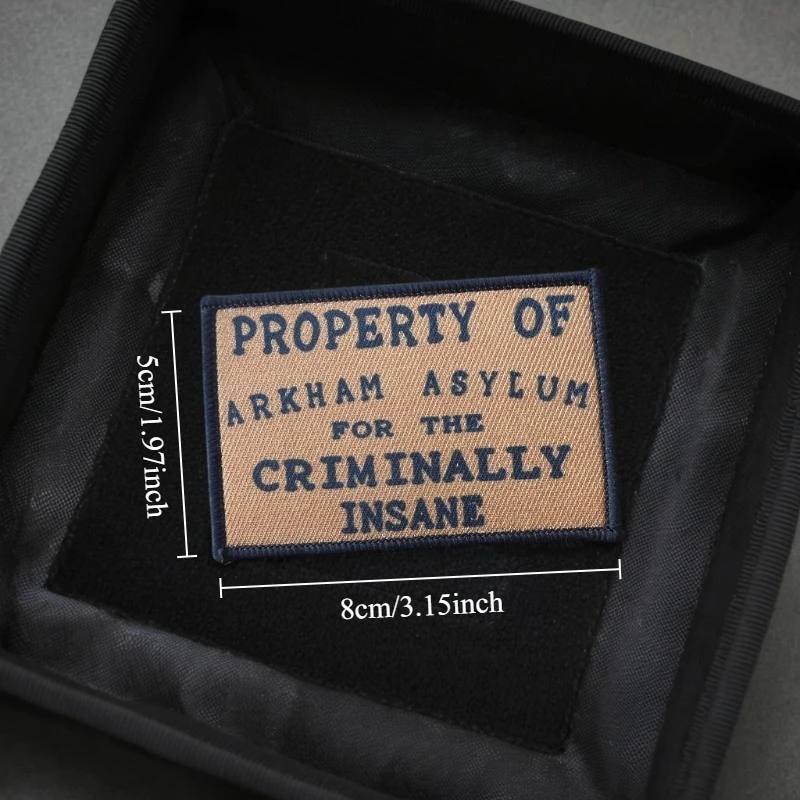 Parche táctico Arkham Asylum – Morale con velcro para equipo militar - imagen 2