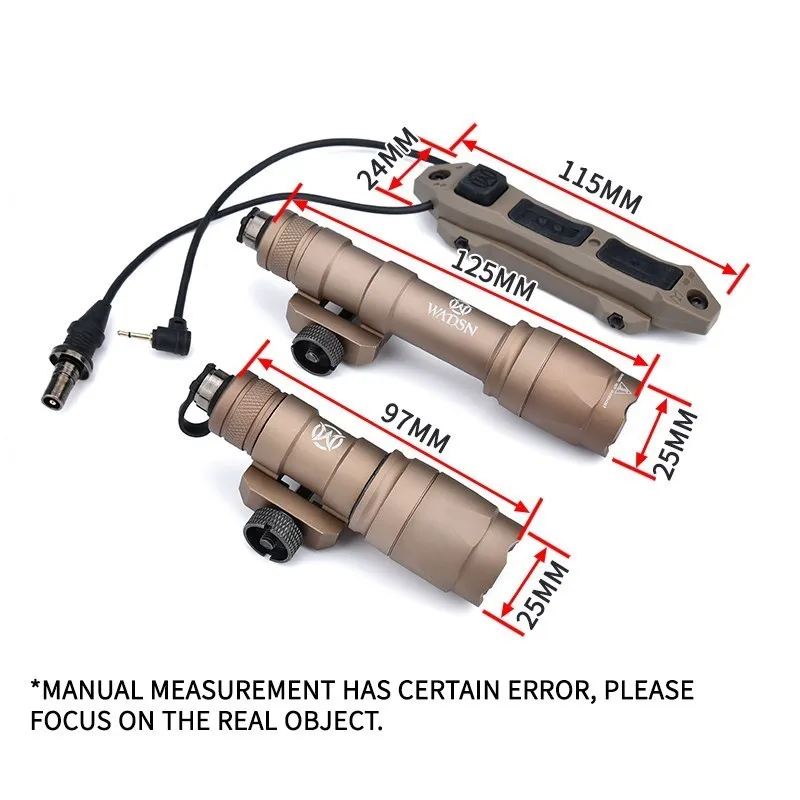 Wadsn Airsoft M300 linterna táctica M600 M600C luz exploradora LED Rifle de caza, arma, luz de encendido constante - imagen 2