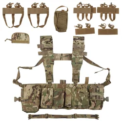 Plataforma de pecho táctica MRC GP bolsa 556 762 MAG interruptor rápido plataforma de engranaje gancho bucle H-Harness MOLLE chaleco de caza
