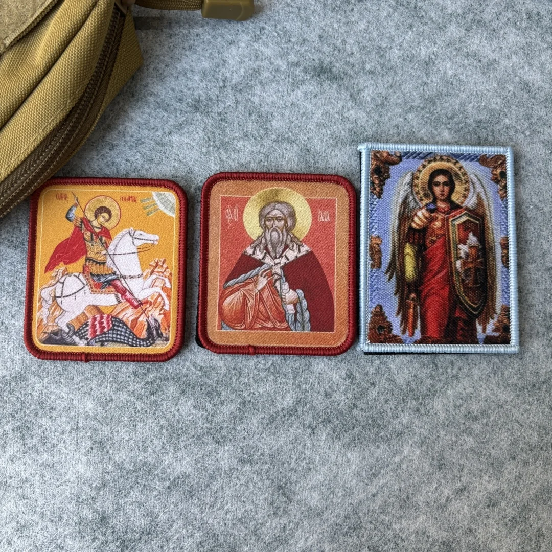 De Winnaar St. George Tactische Patch ARCHANGEL MICHAEL Klittenband Patches Armband Militaire Leger Moreel Badge Rugzak Stickers - imagen 2