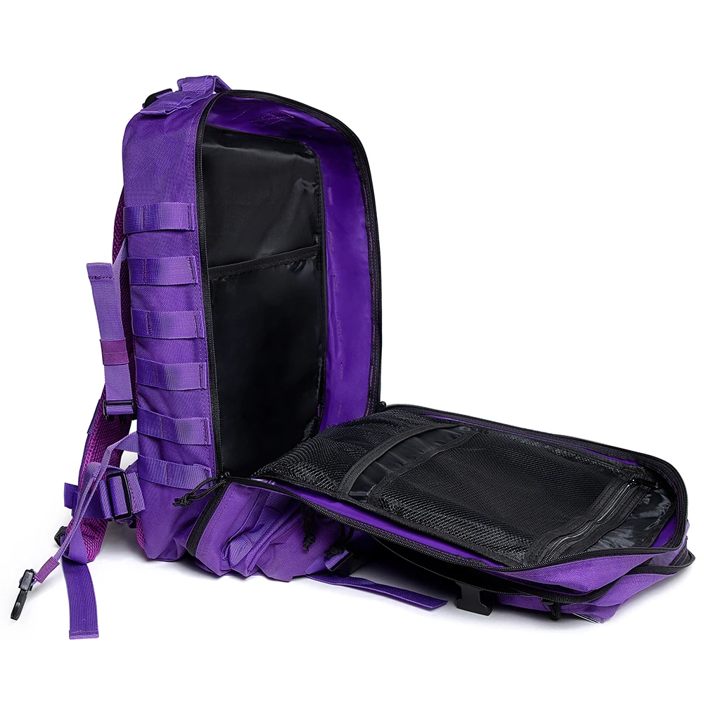 Mochilas de estilo fitness para gimnasio de 45L para hombres/mujeres, adiestramiento táctico al aire libre, bolsa de supervivencia Molle, senderismo, Camping - imagen 5