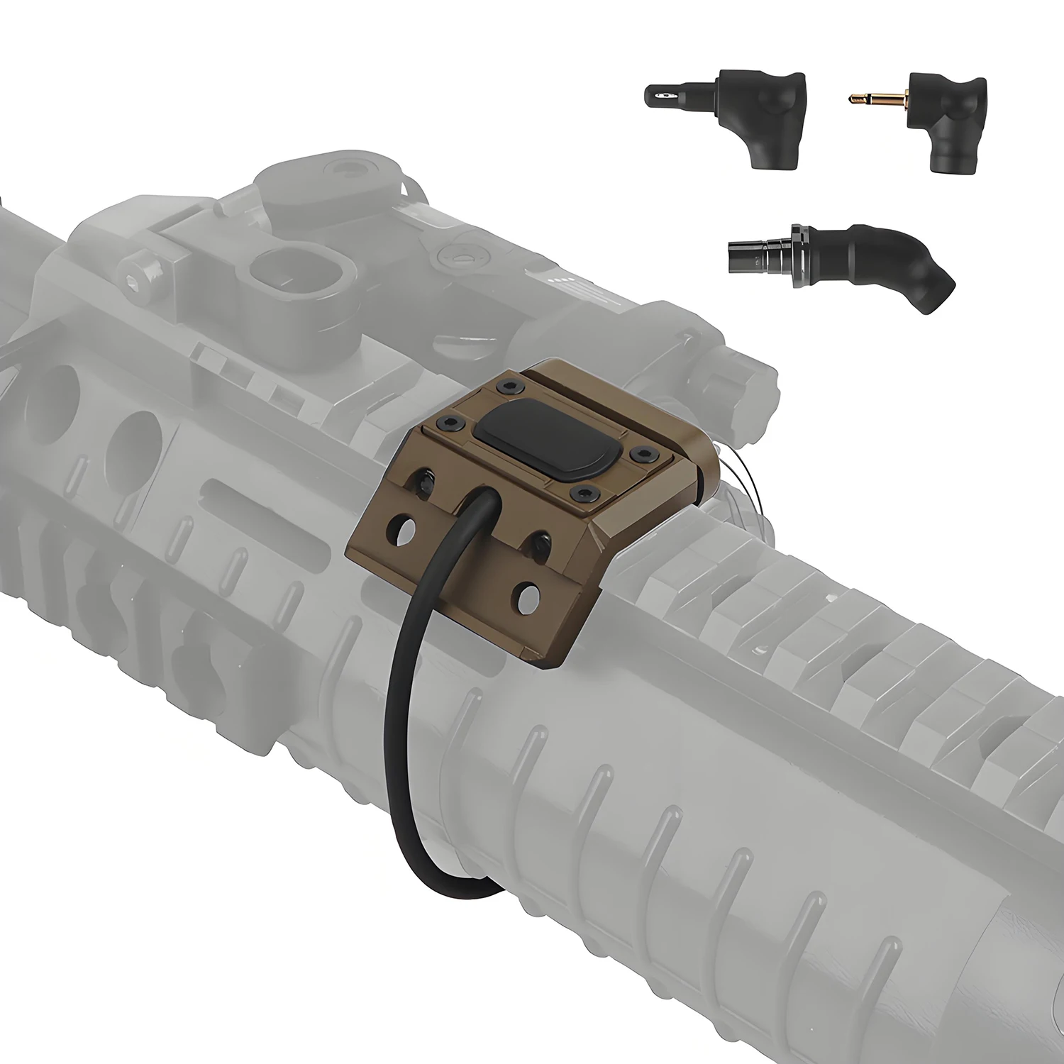 Interruptor con cable lateral de Metal UN para grúa de luz láser PEQ, conectores SF de 2,5mm, linterna de montaje lateral, Compatible con riel Picatinny - imagen 2