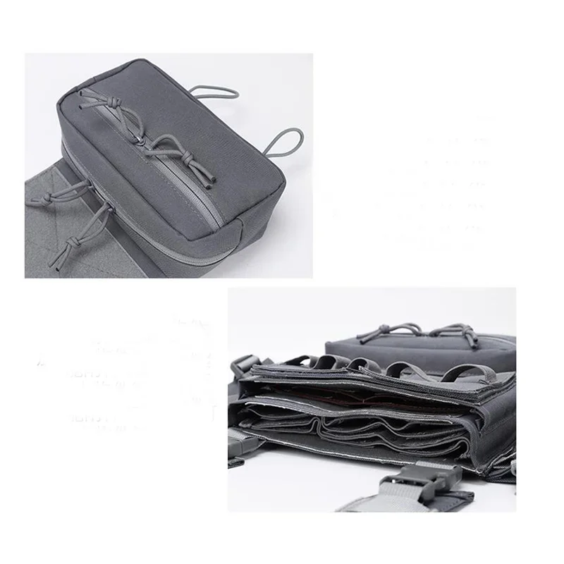 Chaleco táctico de nailon para taladro en el pecho, bolsa para revistas, funda, sistema Molle, accesorios de cintura para caza, equipos de equipo - imagen 5