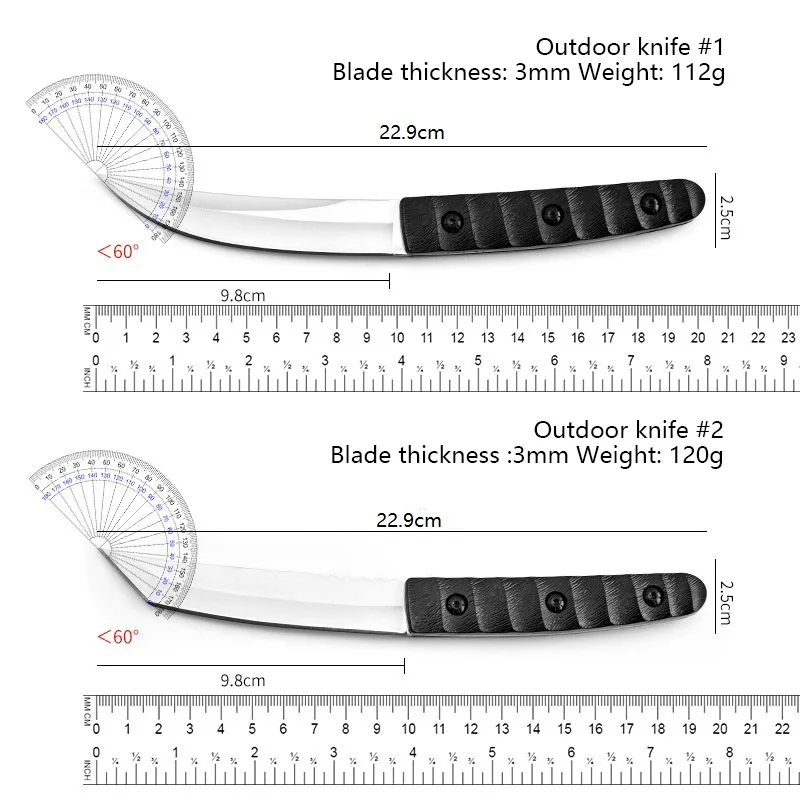 Cuchillo de supervivencia en la naturaleza, cuchillo de bolsillo de alta dureza al aire libre para acampar, cuchillo de defensa, cuchillo de supervivencia en la naturaleza, cuchillo de fruta - imagen 4