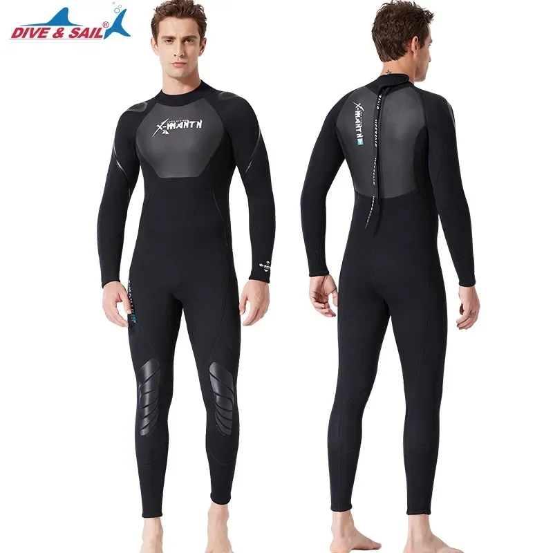 Traje de neopreno de triatlón para hombre de 1,5mm, traje de neopreno de manga larga de una pieza, traje de buceo ultraelástico para natación en aguas abiertas - imagen 3