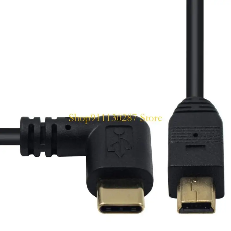 Cable convertidor J1HC Mini USB a tipo C USB 3.1 90 grados para conectar y cargar cámaras - imagen 3