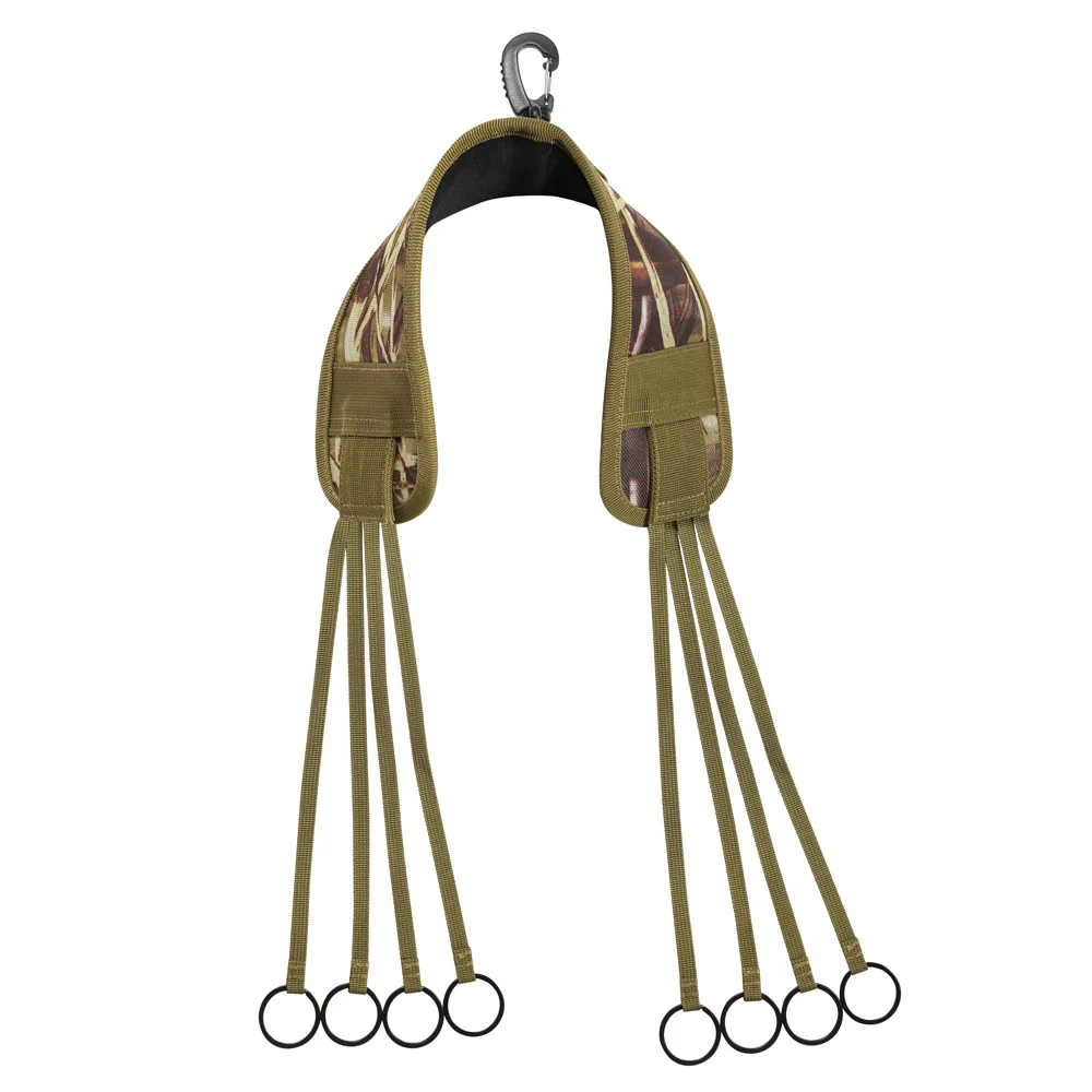 Correa de juego portador de pato, anillo deslizante de 14 gotas, portador de juego de aves acuáticas, correa de paloma para pájaros, bolsa de juego de caza, colgador de pájaros de ganso - imagen 3