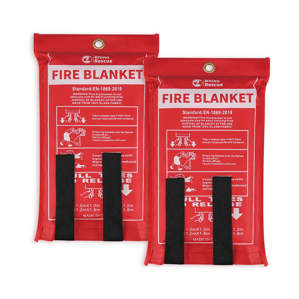 Manta contra incendios para seguridad en la cocina: manta de supresión contra incendios de fibra de vidrio resistente al calor de emergencia para el hogar y al aire libre - imagen 2