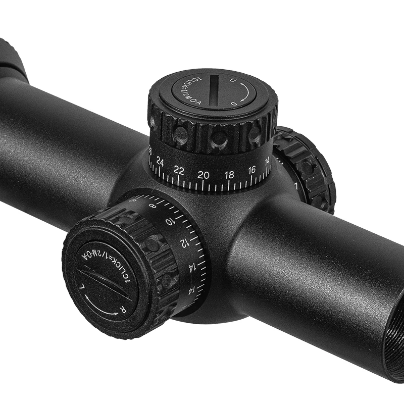 2025 FIRE WOLF 1-5X24 IR SFP alcance compacto mira telescópica táctica iluminada roja bloqueo reinicio caza mira óptica