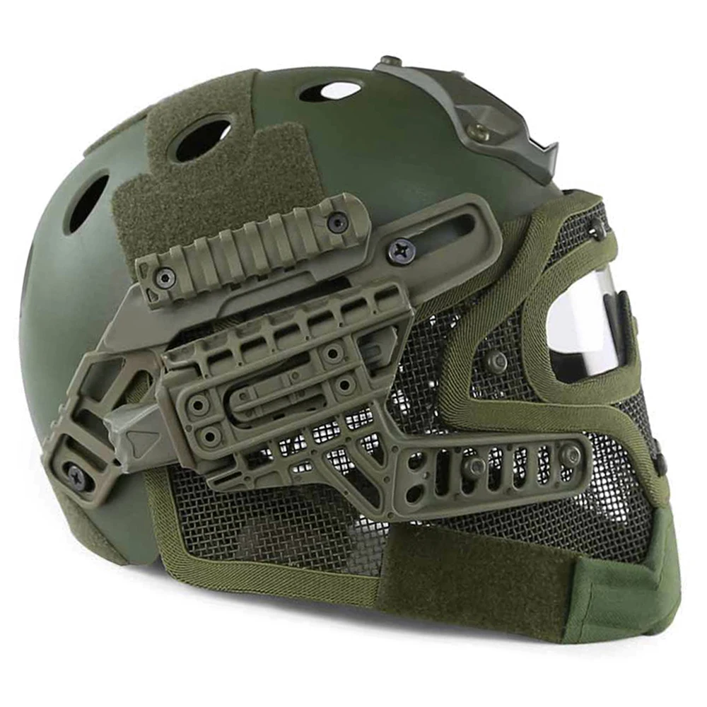 Casco táctico airsoft con máscara facial de malla de acero - imagen 2