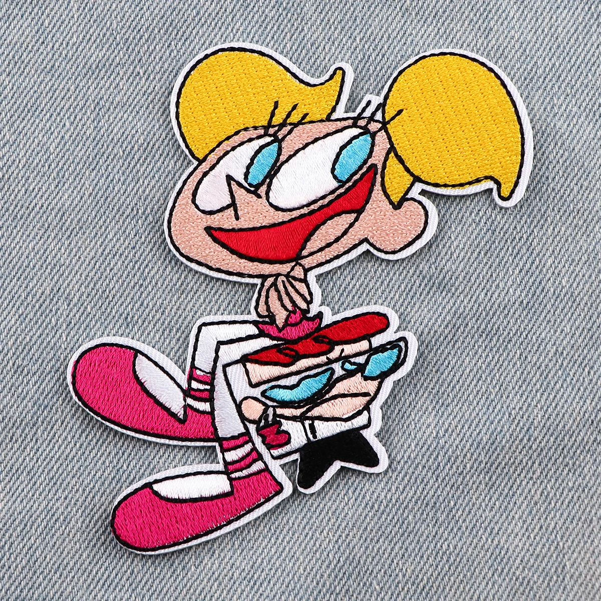 Parche bordado de dibujos animados, parches para planchar en la ropa, pegatinas para coser Vaqueros - imagen 3