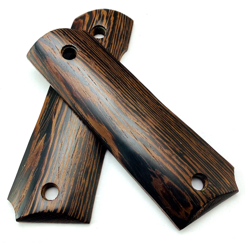 Llave con tornillos para manualidades, Material de madera Natural, 1911 modelos, mango de agarre, parches de báscula, accesorios para fabricación de piezas, 1 par - imagen 2
