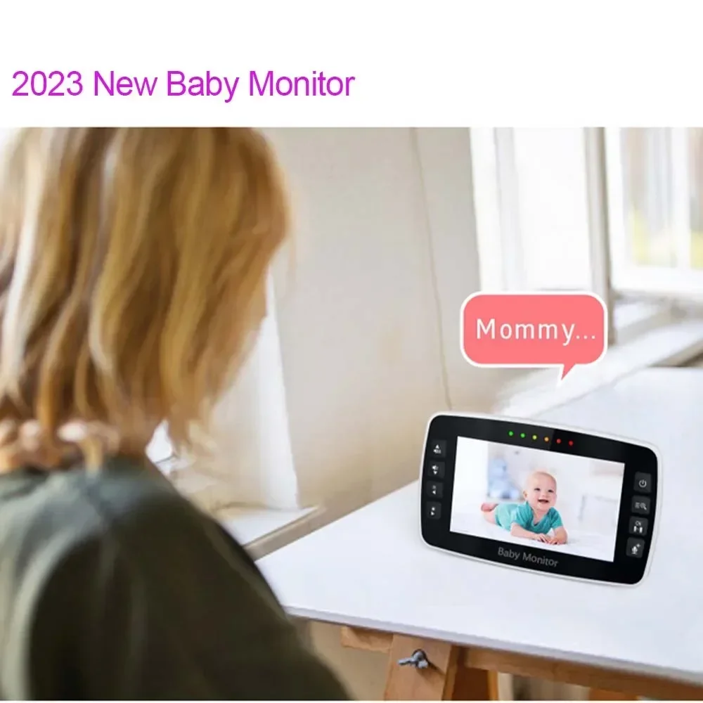 Nuevo Monitor de bebé de 4,3 pulgadas, vídeo inalámbrico, seguridad para niñera, visión nocturna, alarma de llanto, monitoreo de temperatura, dos cámaras para bebé SM43A - imagen 5