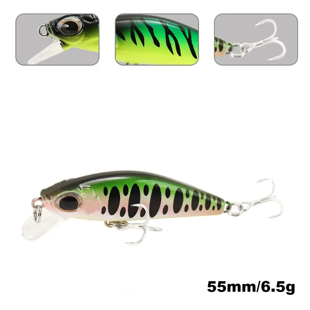 Señuelo de pesca Minnow, 5 colores, 6,5G, 55MM, TP162, cebo duro que se hunde de alta calidad, aparejos de pesca de fundición larga, señuelo de agua superior - imagen 4