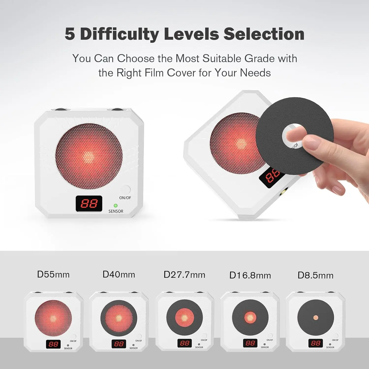 Kit de entrenamiento láser de objetivo de entrenamiento láser de fuego seco con bala de entrenamiento láser de 9x19mm objetivo láser de puntuación electrónica portátil - imagen 4