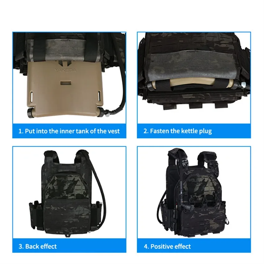 YAKEDA-hervidor de agua táctico de gran capacidad, accesorio de protección de seguridad para chaleco táctico, portador de revestimiento, 1.75L - imagen 4