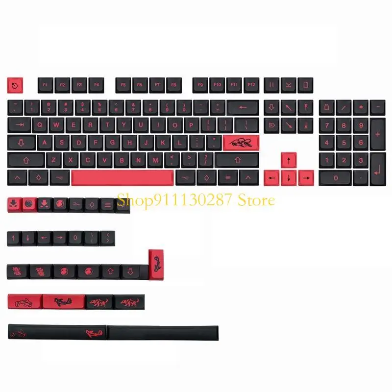 J1HC Mizu 132 Keys KeyCap PBT XDA Perfil 5 lados Capas teclado Mecánico Dye - imagen 3