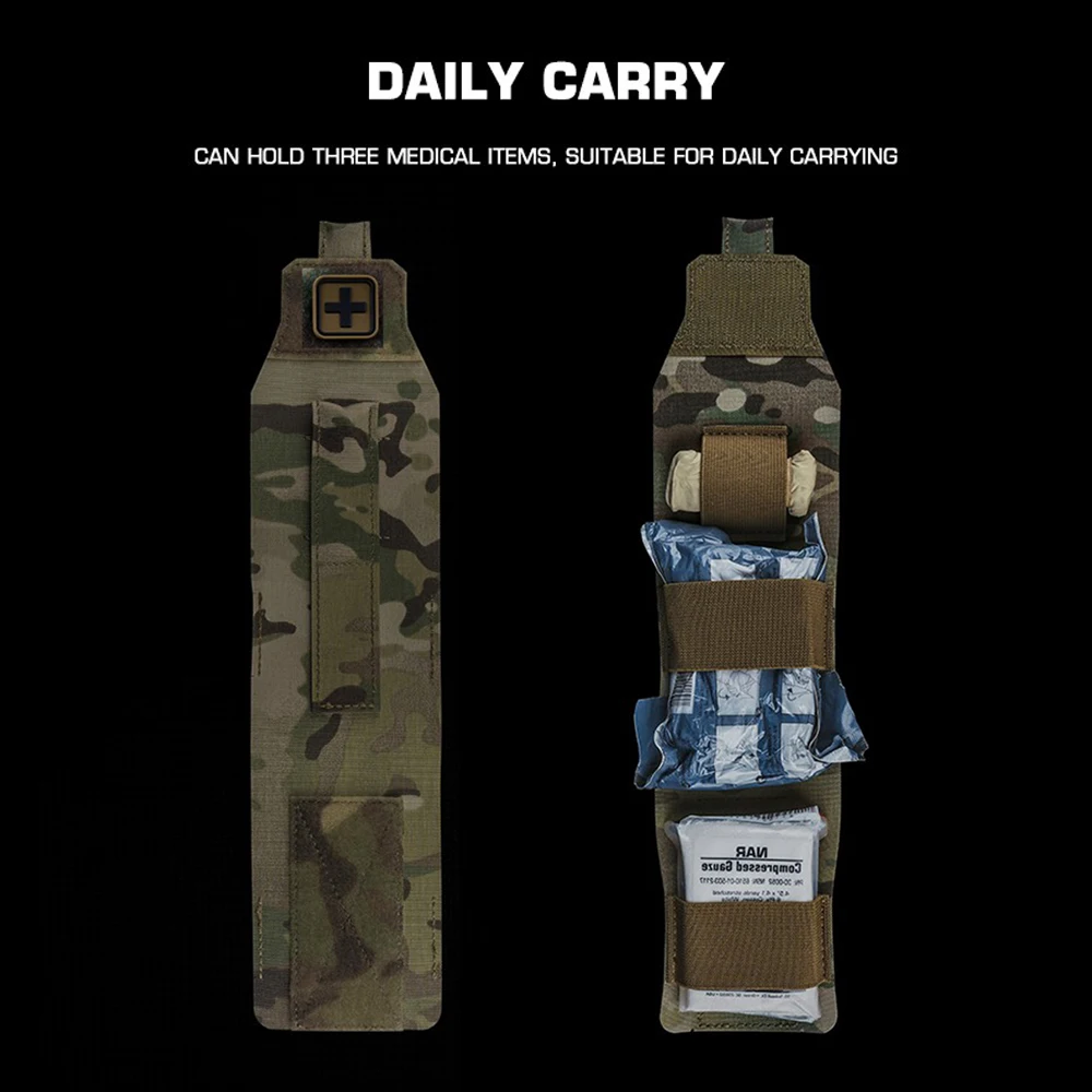 Kit de primeros auxilios táctico de emergencia para acampar al aire libre, senderismo, caza, montañismo, EDC, accesorios para caza y pesca, riñonera - imagen 4