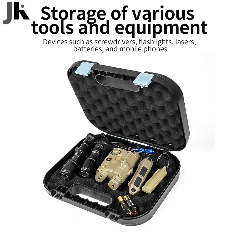 Caja de transporte de seguridad táctica G17 G18 G19 1911, Maleta de prevención de caídas de pistola, estuche rígido de almacenamiento de seguridad para herramientas de caza - imagen 5