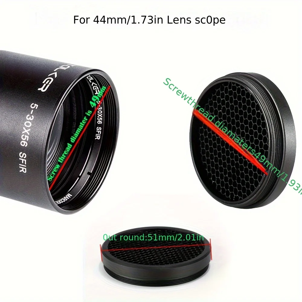 Marcool-pistola de aire KillFlash para Ar15, equipo de caza de 44MM/50MM/56MM, mira óptica, visor, parasol, tapas de malla de panal - imagen 5