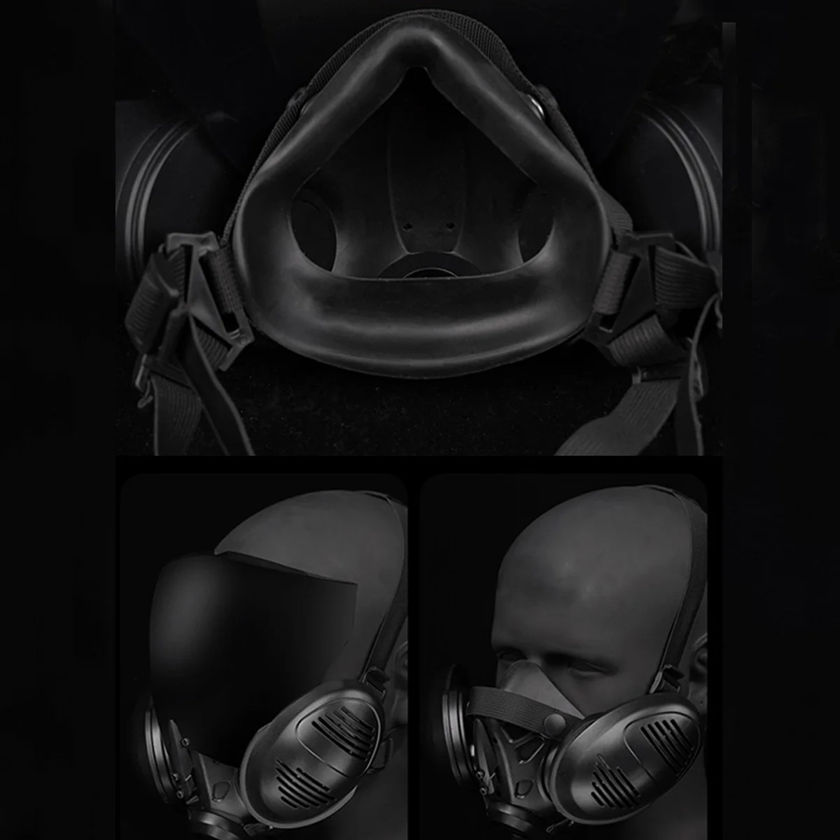 Máscara táctica Cyberpunk, máscara protectora de cara completa Airsoft, máscara de fiesta de Cosplay Punk con tecnología futura - imagen 3