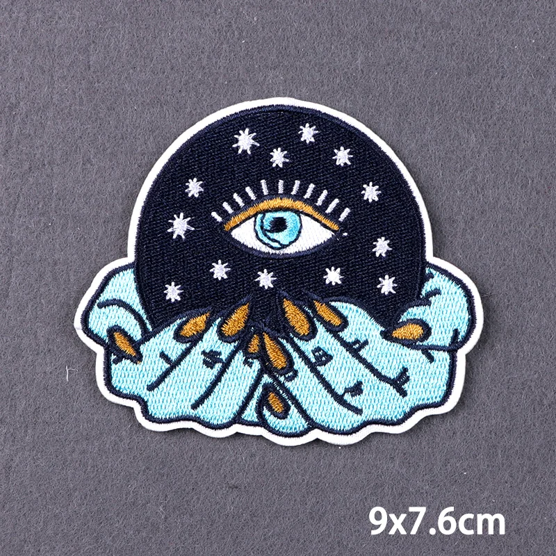 Parches bordados de bola mágica para ropa, parches termoadhesivos a rayas, insignias de cristal, mochila DIY - imagen 2