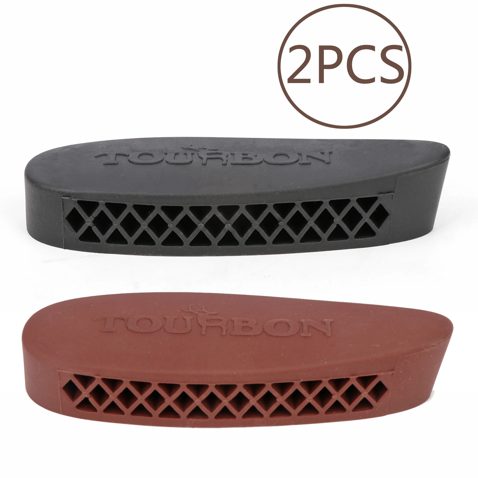 Tourbon-almohadilla de goma para Rifle, accesorio de caza, almohadillas de retroceso antideslizantes, color negro y marrón, 2 unidades - imagen 5