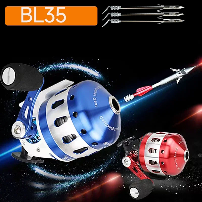 Llave de carrete de pesca Spincast BL35 6 + 1BB, bobina de Metal cerrada, tirachinas, tiro, caza de peces al aire libre con pulsera 5 # línea PE 55M - imagen 2