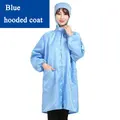 Blue hooded coat
