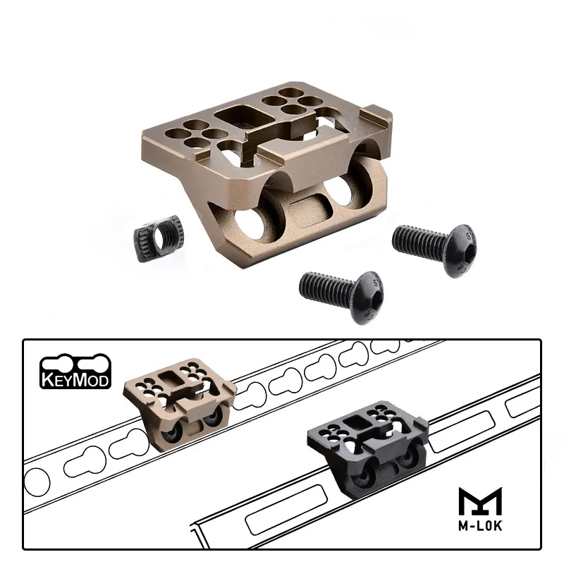 Soporte táctico para armas, carril MLOK Keymod de Metal para Surefir M600, M300, PLHv2, con marcas originales - imagen 2