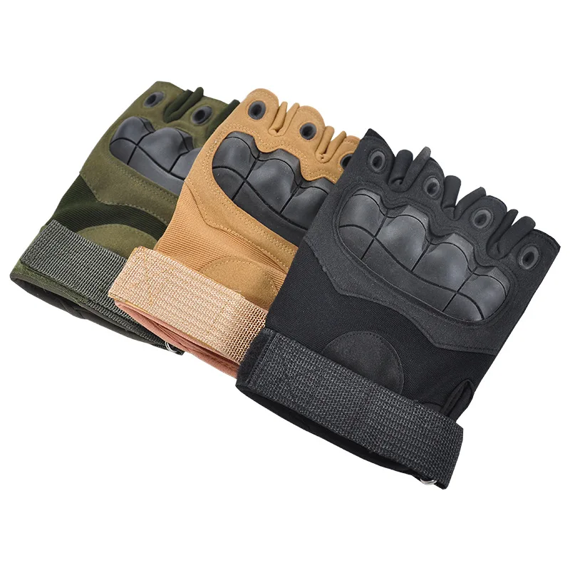 Guantes de entrenamiento táctico Haif guantes de dedo al aire libre Paintball Airsoft tiro pesca montar caza senderismo guantes de hombre - imagen 2