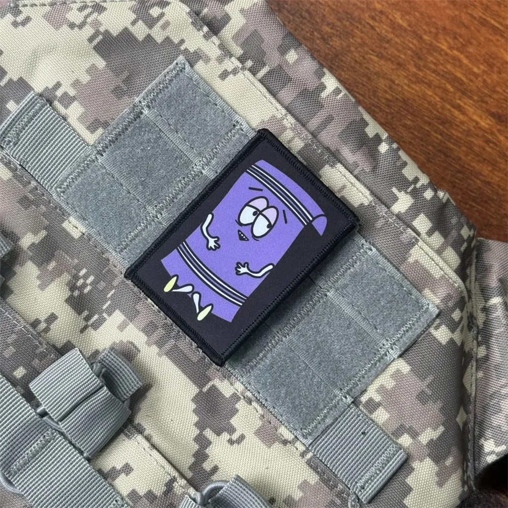 Parche Morale Táctico Morado con Velcro para Chaleco y Mochila - imagen 5