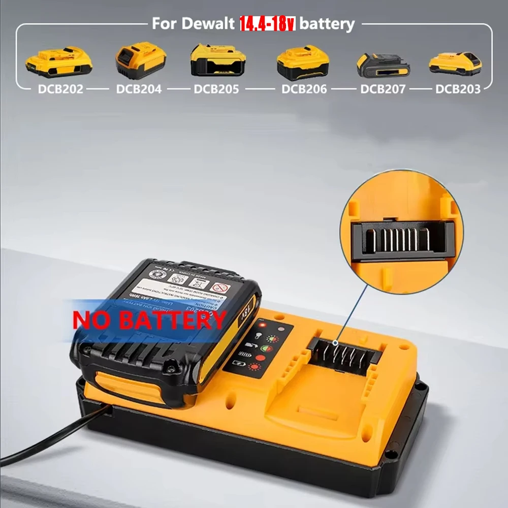 Puertos duales de 90 W para cargador de batería Dewalt 20 V Max - Reemplazo para cargadores de baterías Dewalt 14,4 V/18 V/20 V - imagen 2