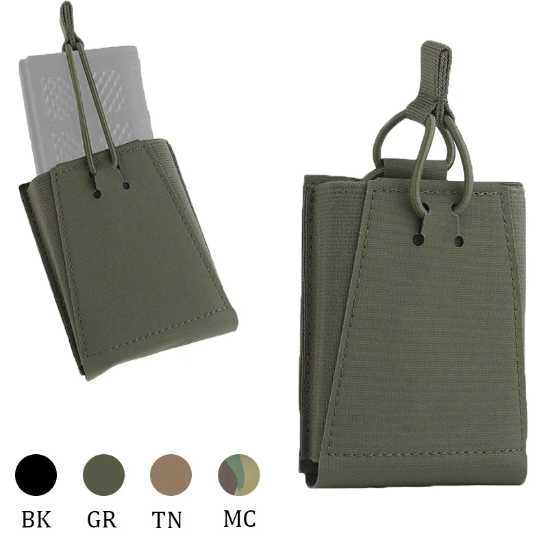 Bolsa para revistas de un solo enlace 7,62, cinturón de caza, bolsa funcional, bolsa de almacenamiento para revistas fija elástica