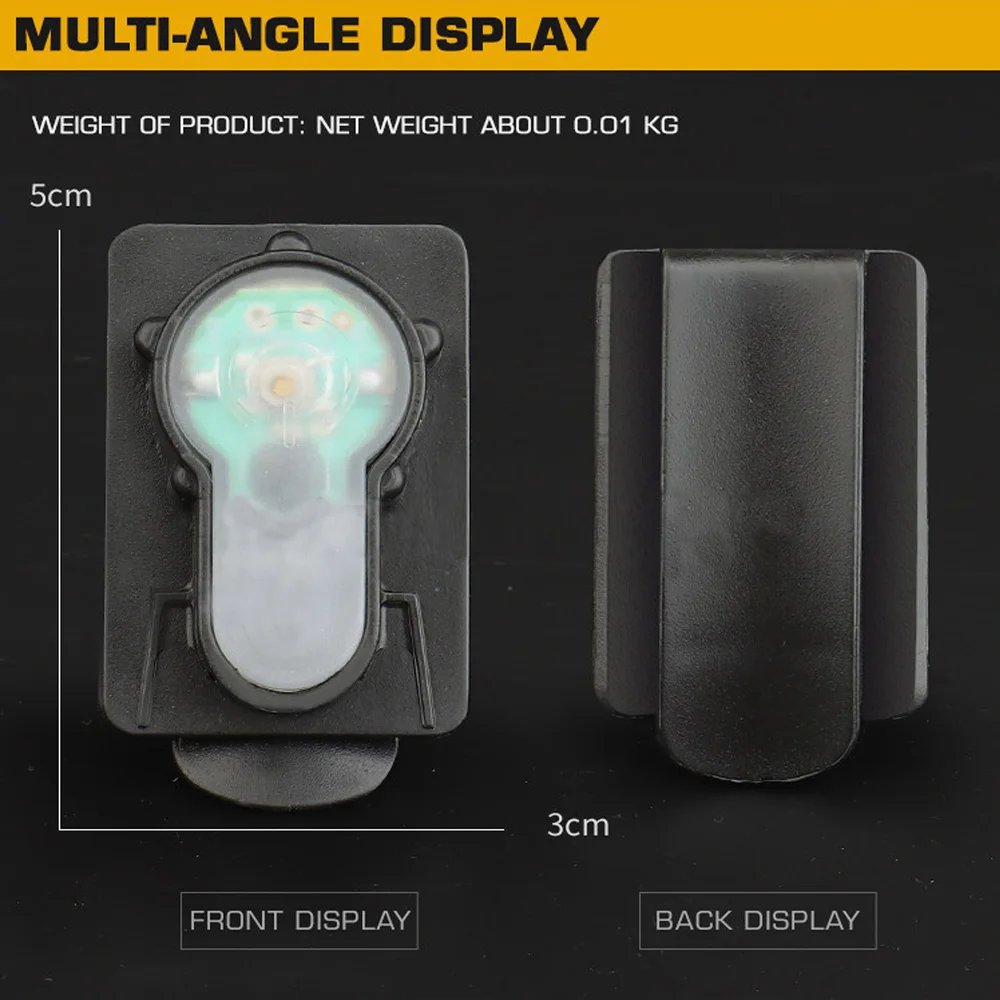 Luz de señal táctica MOLLE, bolsa de caza, chaleco, casco de seguridad con Clip, lámpara de supervivencia impermeable, señal de rescate, luz estroboscópica para bicicleta - imagen 5