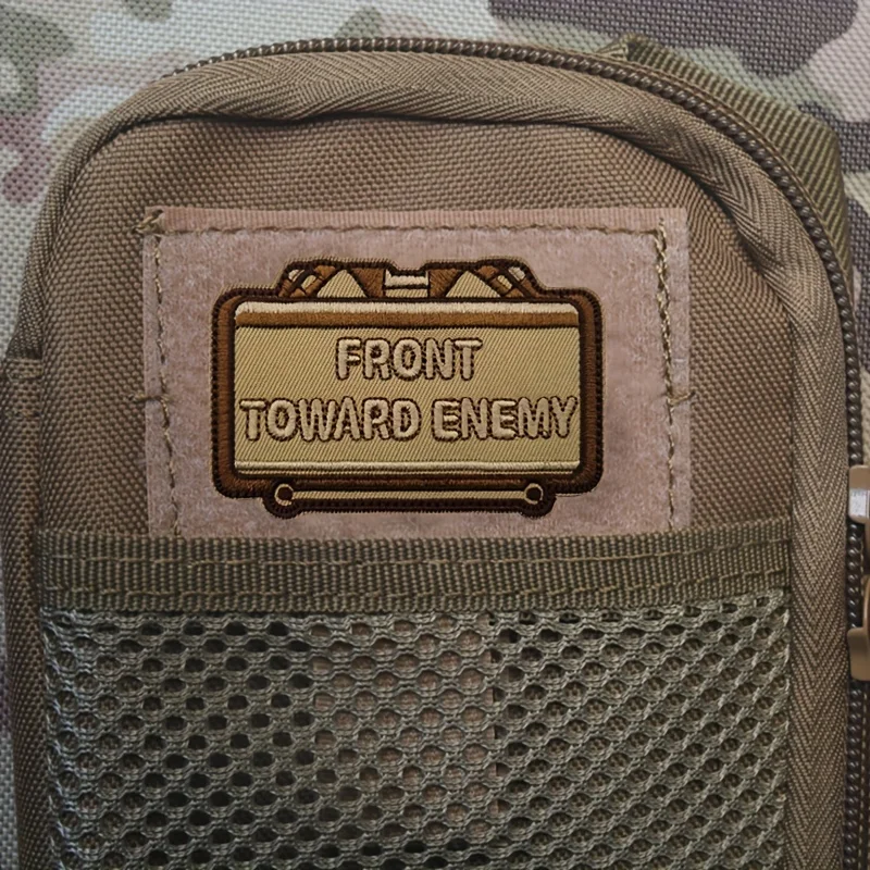 Parches Velcro Mochila TáCticos De Bordados Front TOWARD ENEMY M18A1 CLAYMORE Velcros parche gancho y bucle-insignia de moral militar bordada táctica para mochila Molle - imagen 4