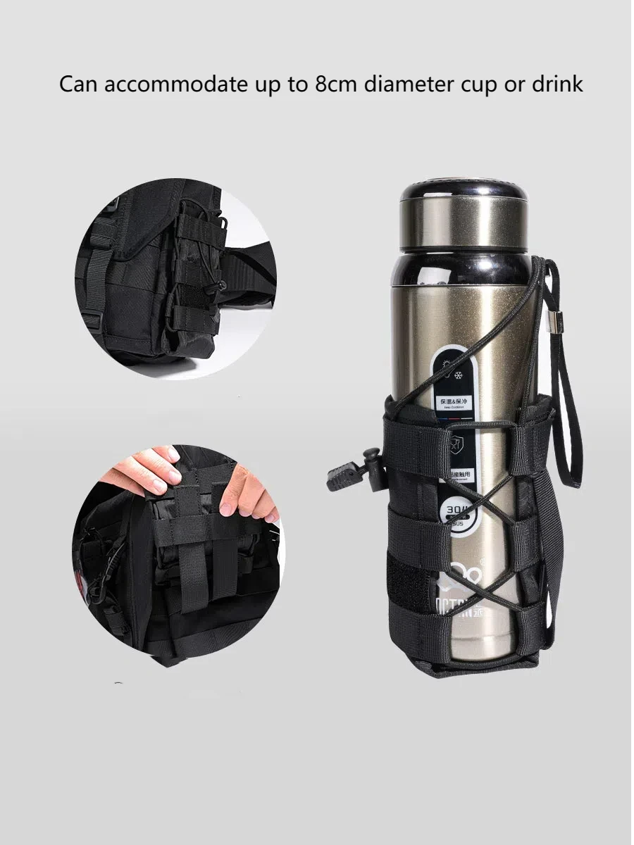 Paquete de botella de agua táctica Molle, cubierta sub extendida para hervidor de agua al aire libre - imagen 5