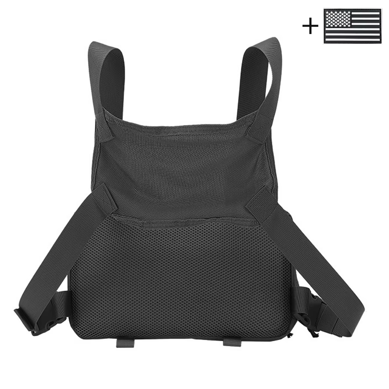 Bolso de pecho táctico MOLLE con espalda malla transpirable ligera - imagen 4
