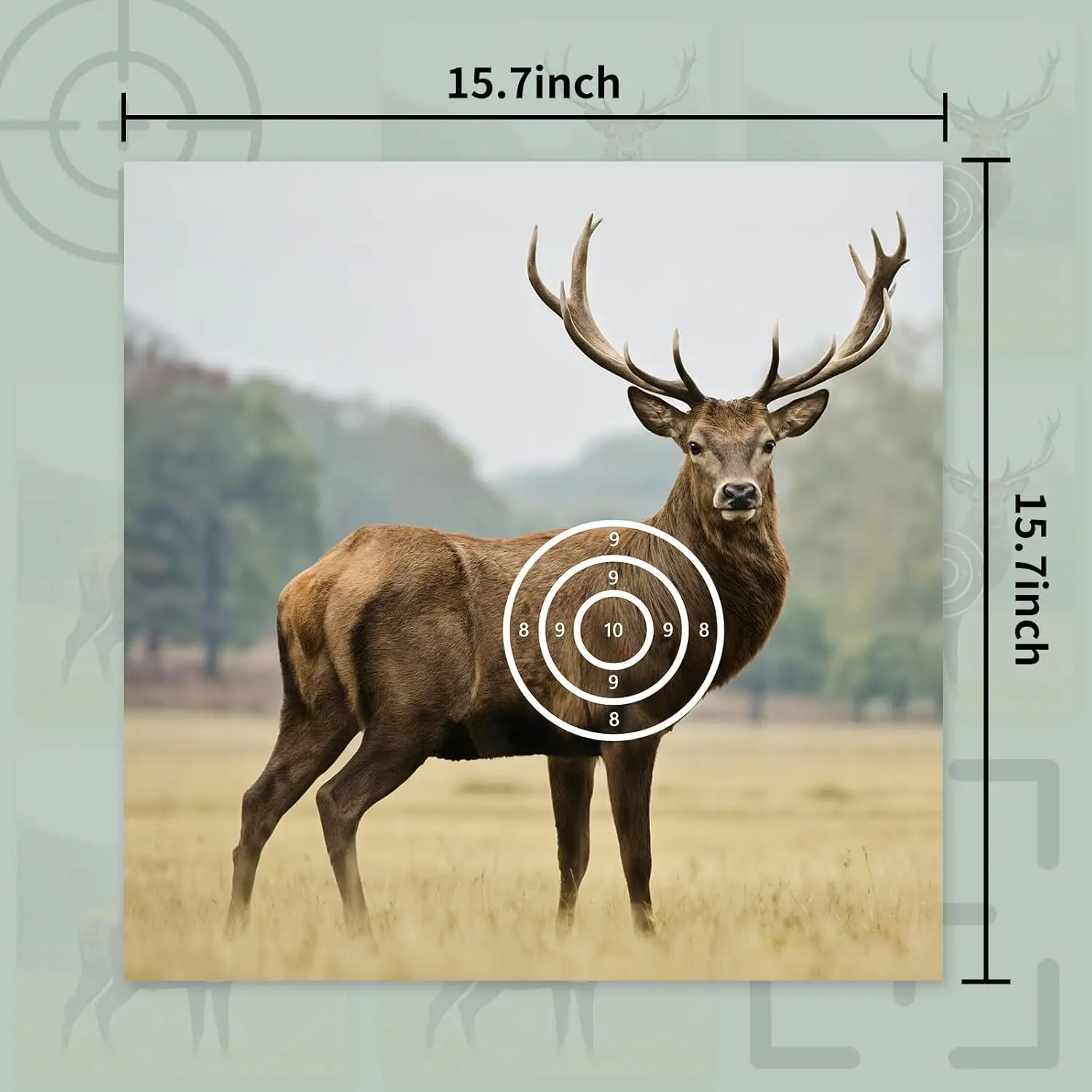 3 6 uds objetivo de ciervo 40x40cm objetivos de tiro altamente visibles, objetivo de ciervo realista para tiro con arco, objetivo de papel de animales no reactivo - imagen 2