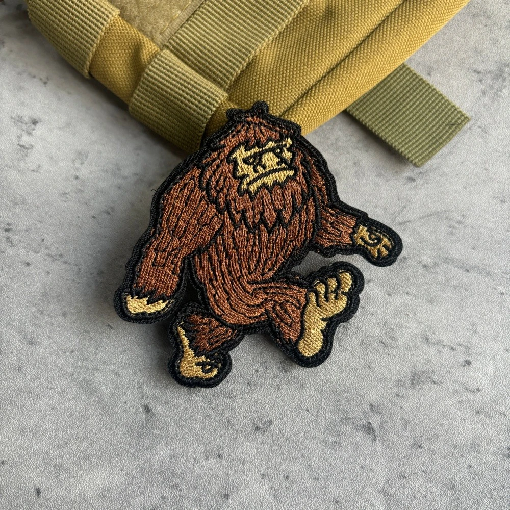 Parches tácticos de mono, parche de orangután bordado con gancho y bucle, insignia de moral del ejército militar, pegatinas para mochila - imagen 2
