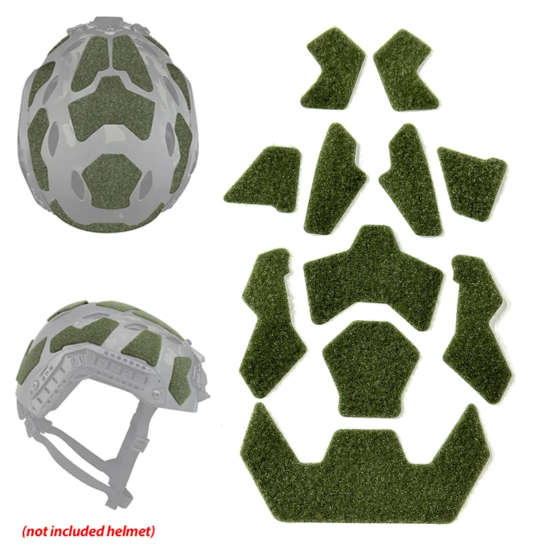 Pegatinas para Casco Táctico Corte Alto – Velcro Universal Acolchado