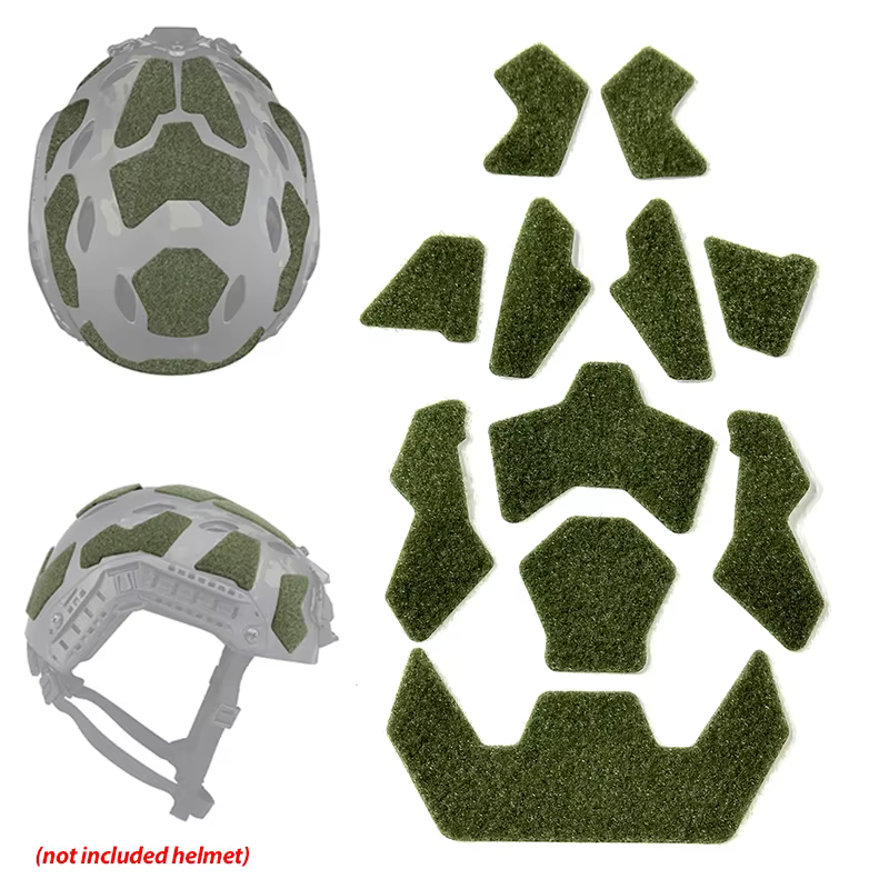 Pegatinas para Casco Táctico Corte Alto – Velcro Universal Acolchado