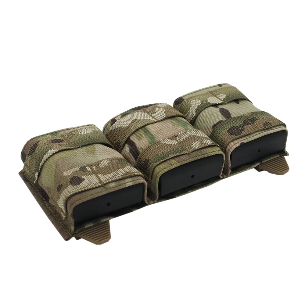 VULPO Tactical 5,56 M4 Molle Triple bolsa para cargador, funda estilo KYWI Mag para caza, Airsoft, tiro - imagen 5